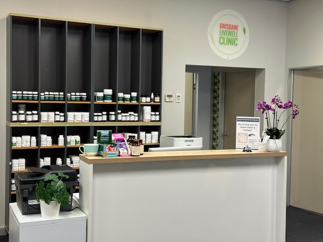 About Brisbane Livewell Clinic Reception Desk, Wavell Heights and Cannon Hill. Brisbane's top Wellness Centre