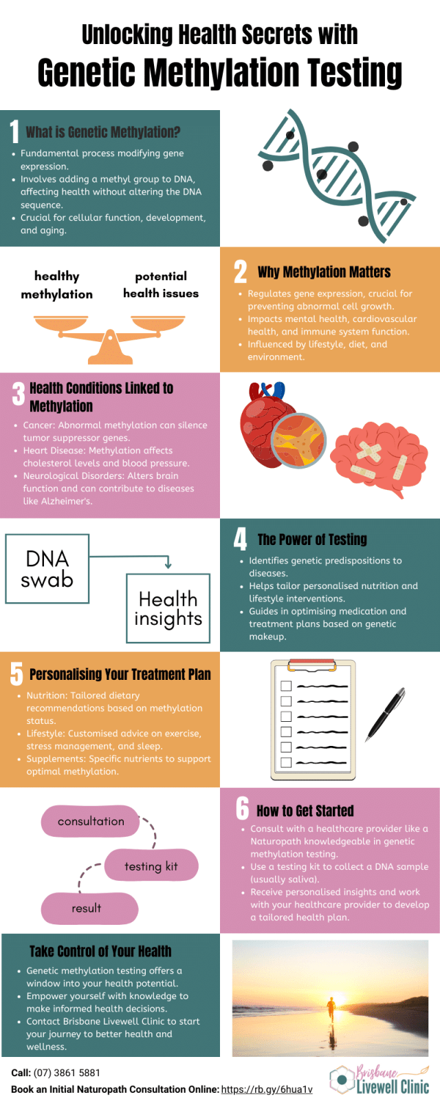 Infographic - DNA Testing Brisbane. Genetic Methylation Test